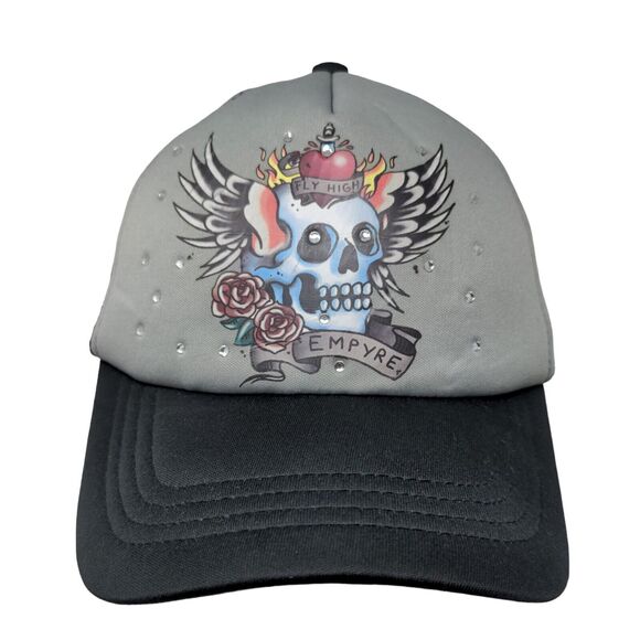 Empyre Fly High Skull Snapback Mesh Back Trucker Hat Multi One Size Bling - Picture 1 of 7